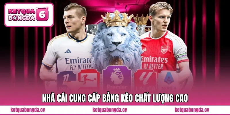 Nhà cái cung cấp bảng kèo chất lượng cao